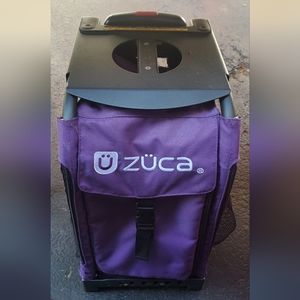 Zuca Purple Luggage with light up wheels